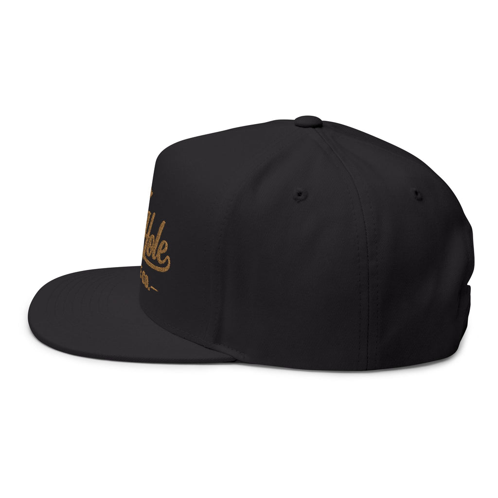 Golf Snapback Hat — "19th Hole Caddie Co." Embroidered Flat Bill Cap