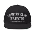 Country Club Rejects Embroidered Flat Bill Cap — Vintage Golf Caddie Snapback ('Grip It & Sip It')