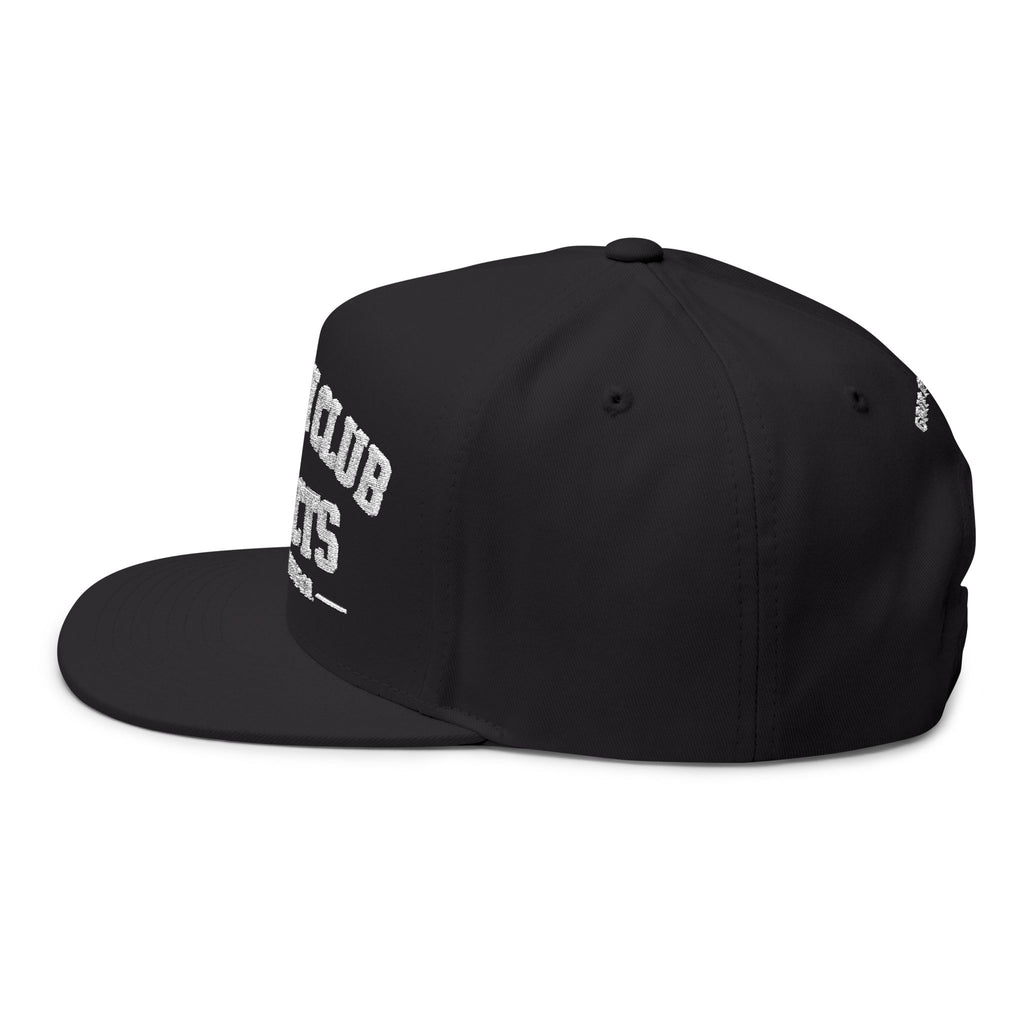 Country Club Rejects Embroidered Flat Bill Cap — Vintage Golf Caddie Snapback ('Grip It & Sip It')