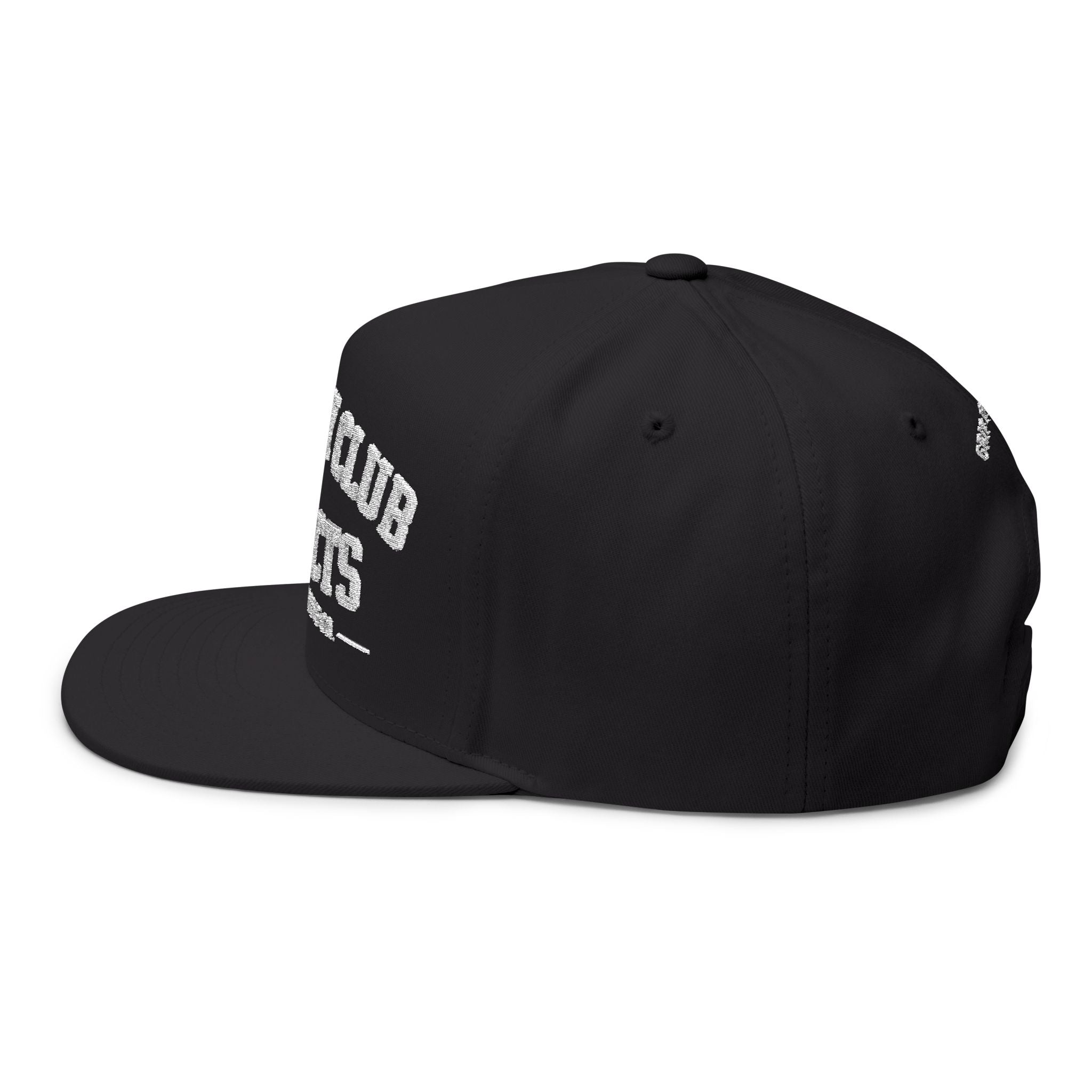 Country Club Rejects Embroidered Flat Bill Cap — Vintage Golf Caddie Snapback ('Grip It & Sip It')