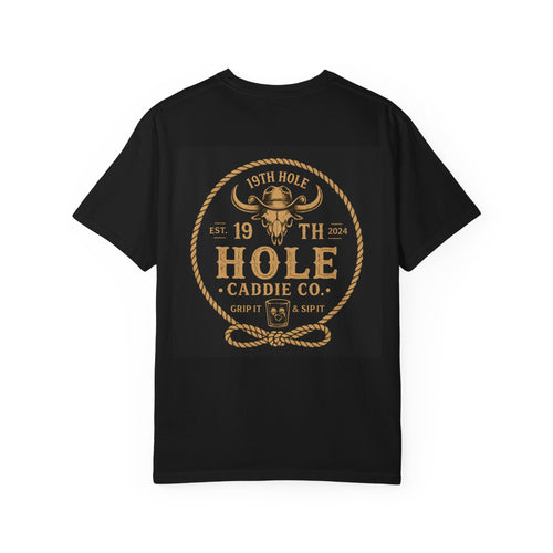 19th Hole Caddie Co. Golf T-Shirt — Vintage Rope Logo