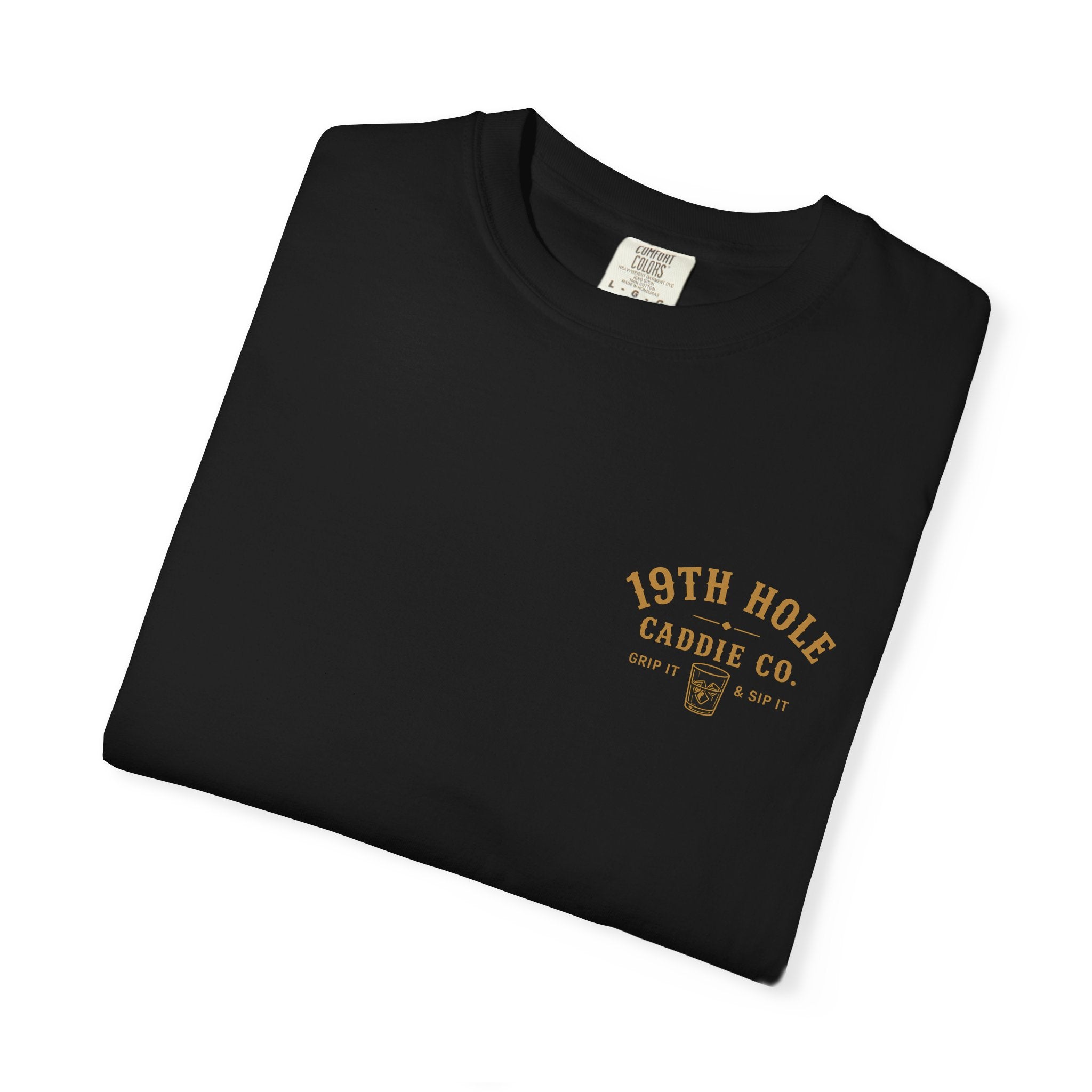 19th Hole Caddie Co. Golf T-Shirt — Vintage Rope Logo
