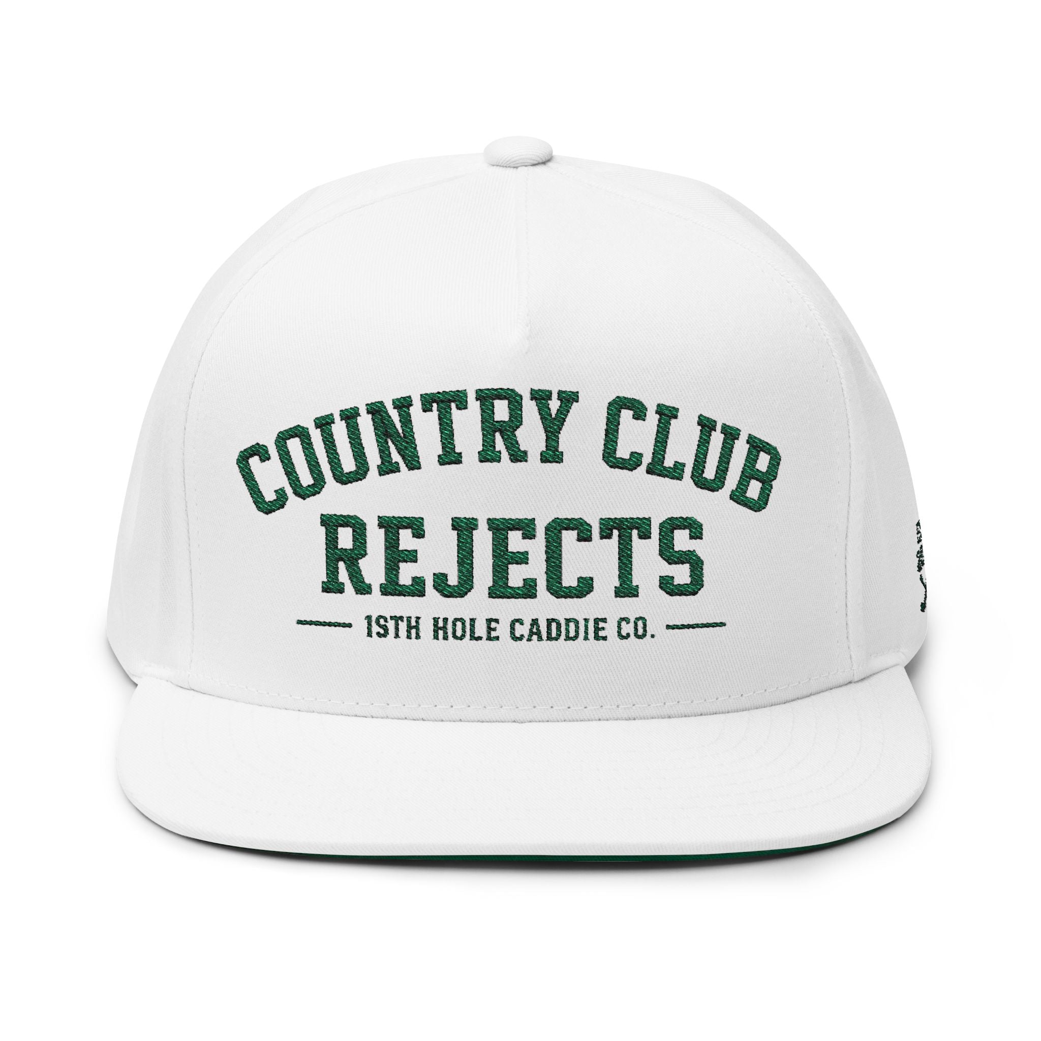 Country Club Rejects Embroidered Flat Bill Cap