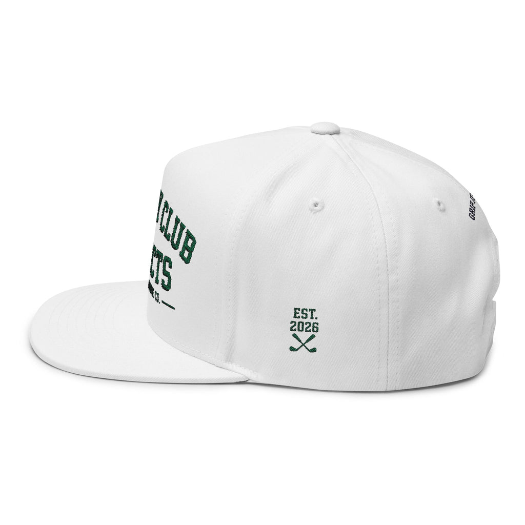 Country Club Rejects Embroidered Flat Bill Cap