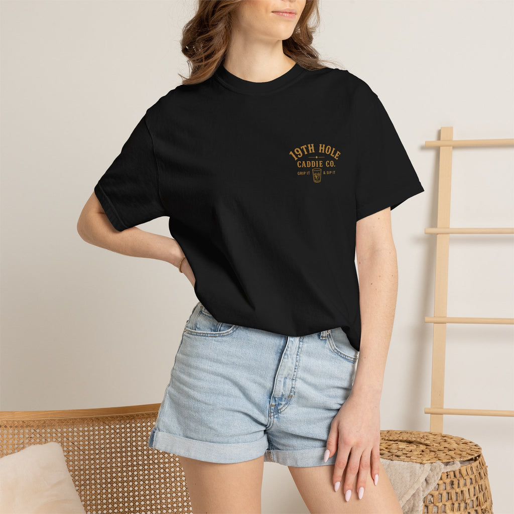 19th Hole Caddie Co. Golf T-Shirt — Vintage Rope Logo