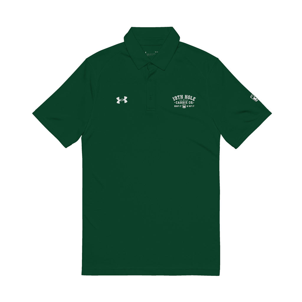 Embroidered Men's Golf Polo - Forest Green Under Armour Style