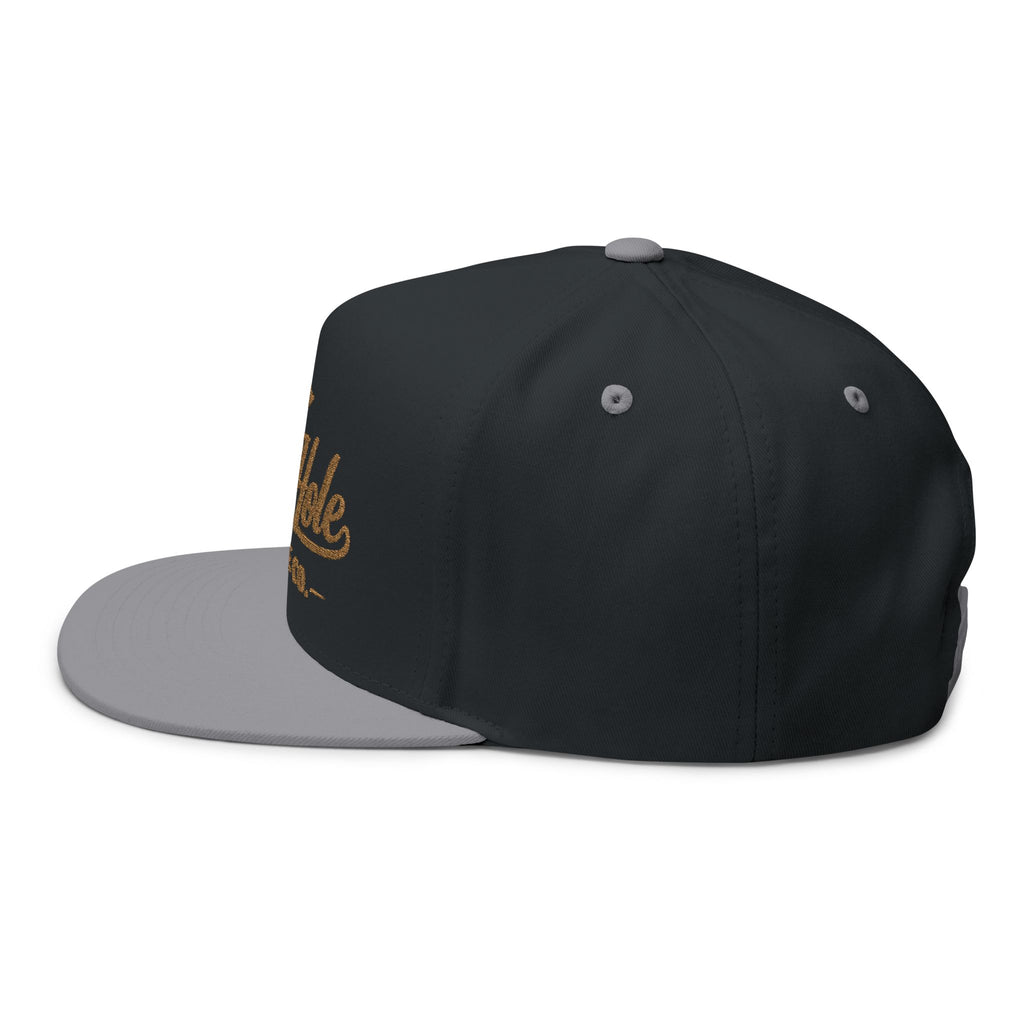Golf Snapback Hat — "19th Hole Caddie Co." Embroidered Flat Bill Cap